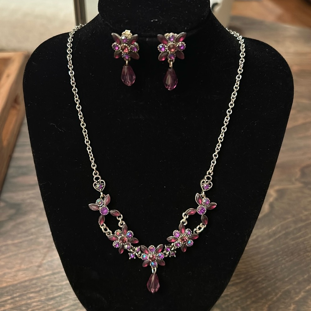 Vintage, Avon Necklace & Earrings stamped NR